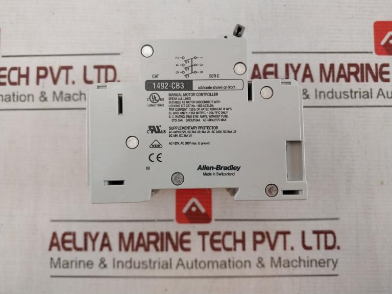 Allen-bradley 1492-cb3 Circuit Breaker Ac400/277V 3Ph Ser:B 6A 277Vac 25A