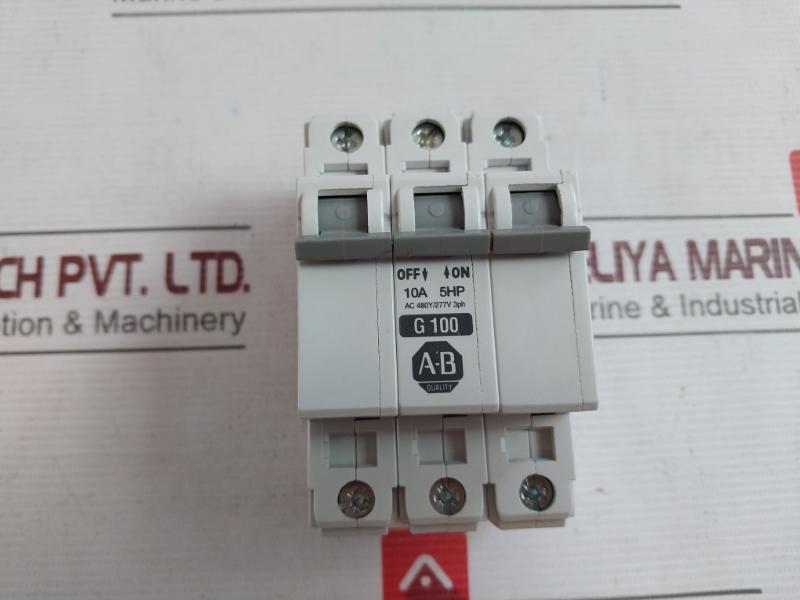 Allen-bradley 1492-cb3 Ser-c Circuit Breaker 10A 420V, 300V Iec 60947 480Y/277V