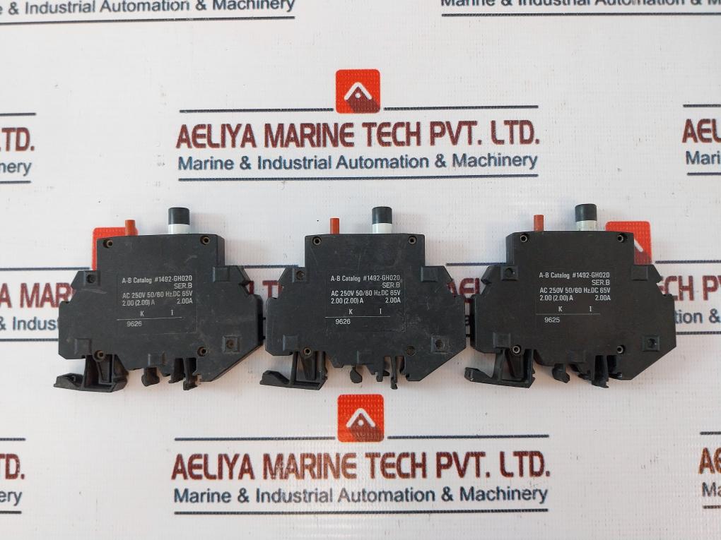 Lot of 2X Allen-bradley 1492-GH020 Circuit Breaker Ser.B