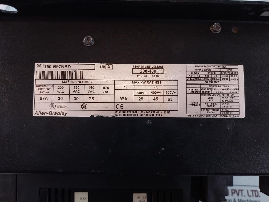 Allen-bradley 150-b97Nbd Dialog Plus Soft Starter Motor Controller