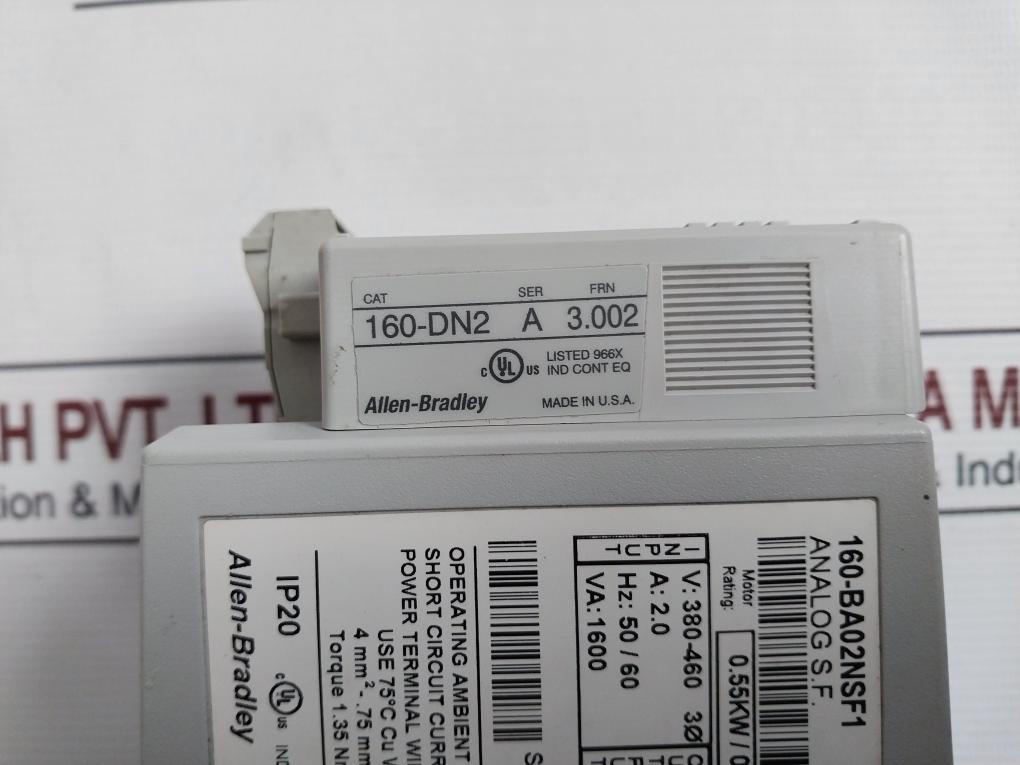 Allen-bradley 160-ba02Nsf1 Variable Speed Drive Ip20 0.55Kw/0.75Hp 380-460V 2.0A