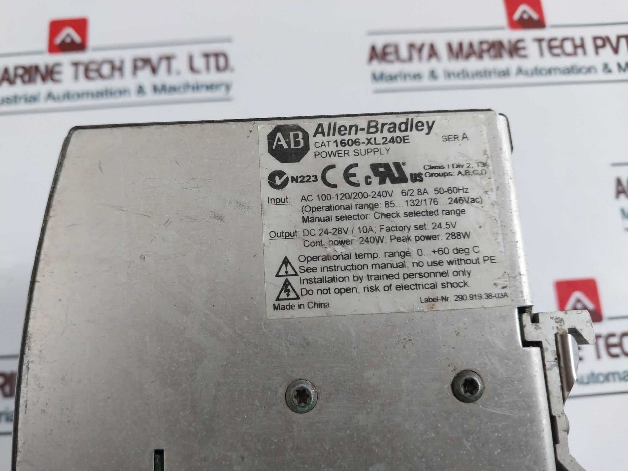 Allen-bradley 1606-xl240E Ser: A Power Supply Ac100-120/200-240V 6/2.8A 50-60Hz