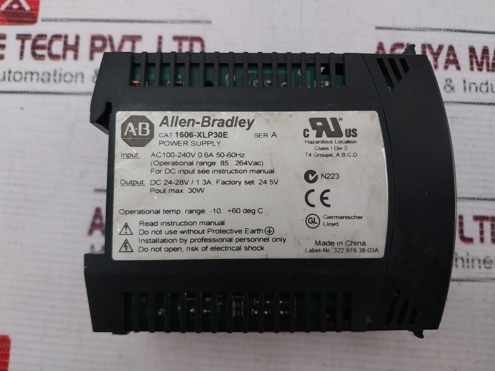 Allen-bradley 1606-xlp30E Power Supply Ac100-240V 0.6A 50-60Hz