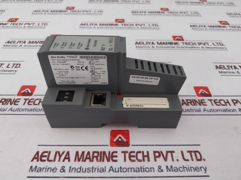 Allen-bradley 1734-aent Point I/o Ethernet Network Adapter 10a 24vdc Ser: A