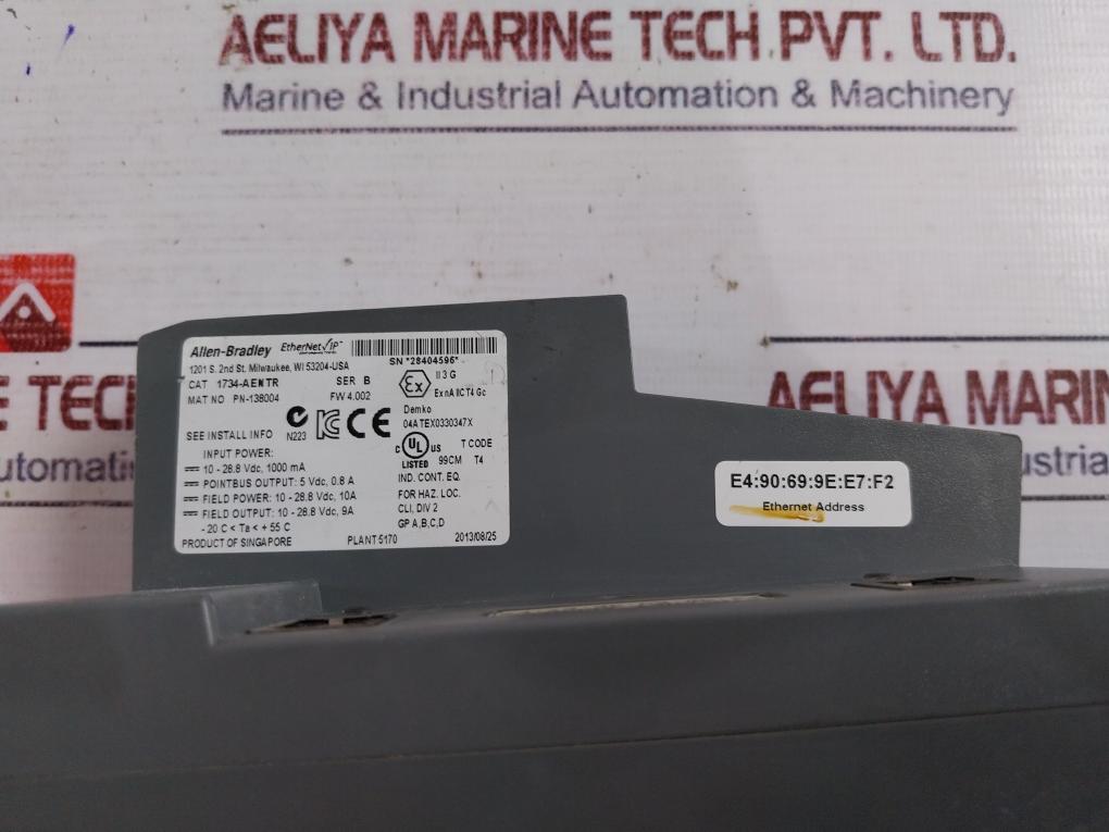 Allen-bradley 1734-aentr Point I/O Dual Port Ethernet/Ip Adapter Series B