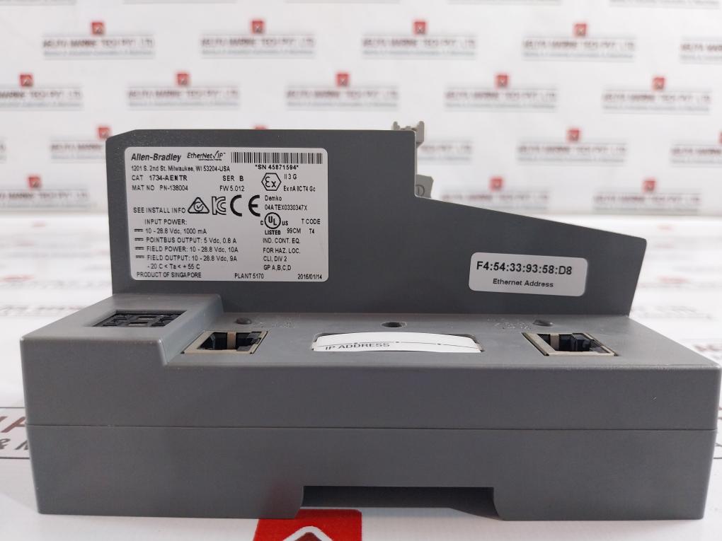 Allen-bradley 1734-aentr Point I/O Dual Port Network Adaptor Module