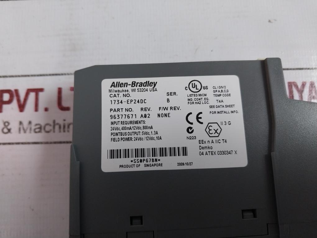 Allen-bradley 1734-ep24Dc Point I/O Extension Power Module 24Vdc/12Vdc 10A