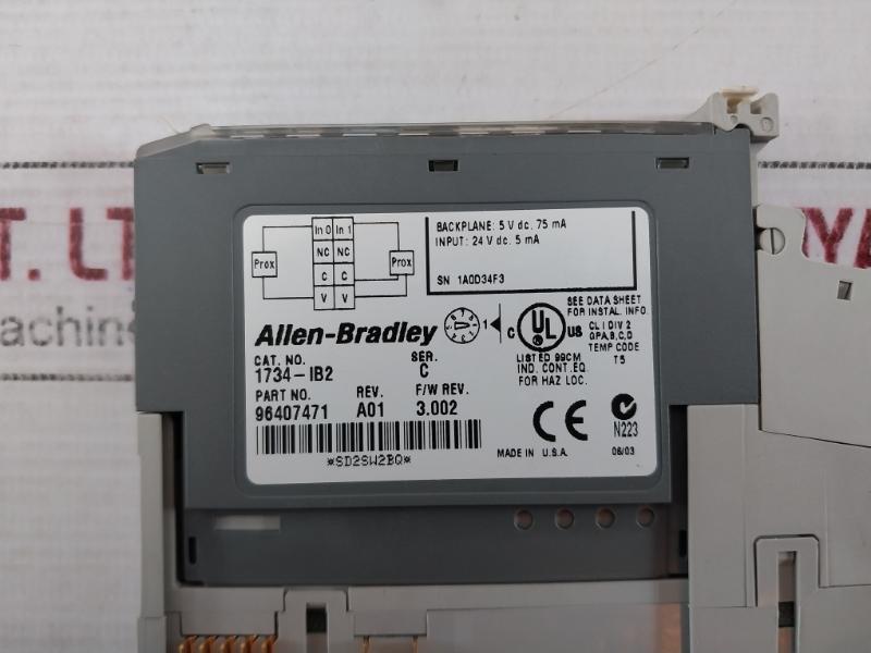 Allen-bradley 1734-ib2 Point I/O Input Module 96407471 95716103/02