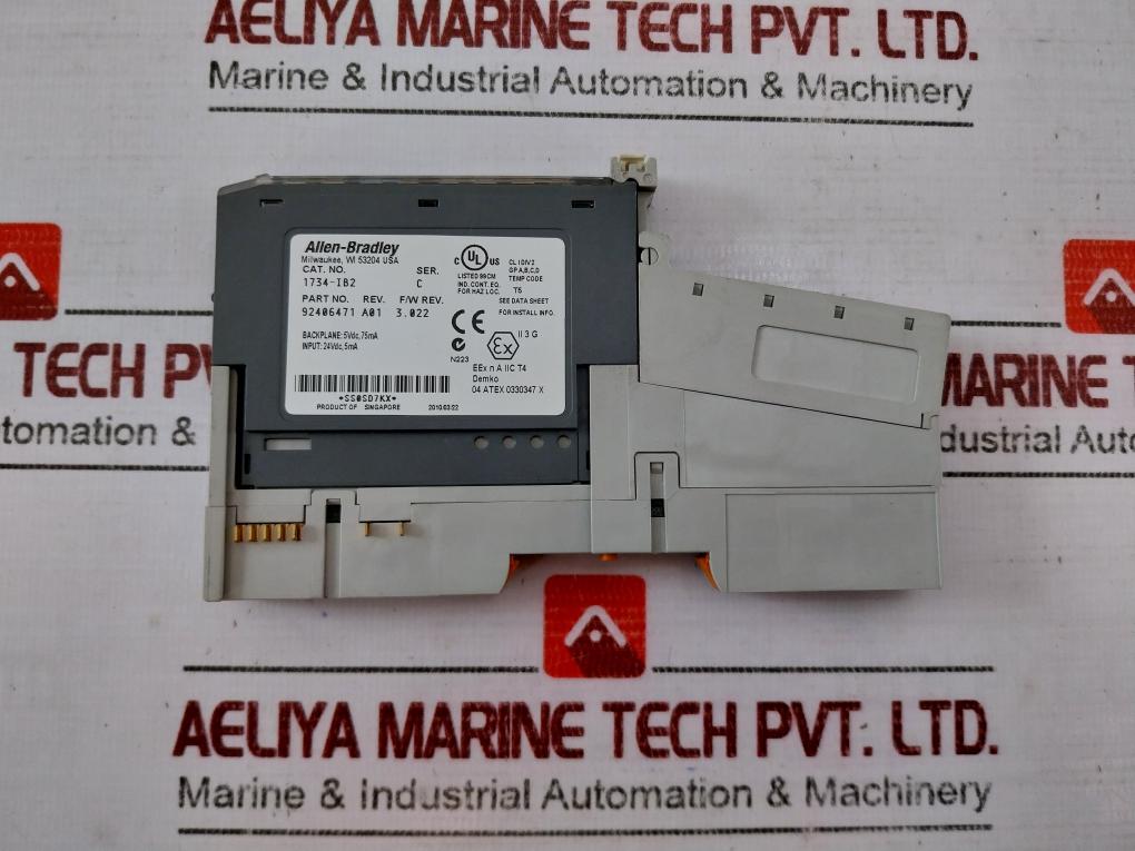 Allen-bradley 1734-ib2 Digital Input Module 24Vdc 92406471 Rev A01 5Vdc 75Ma