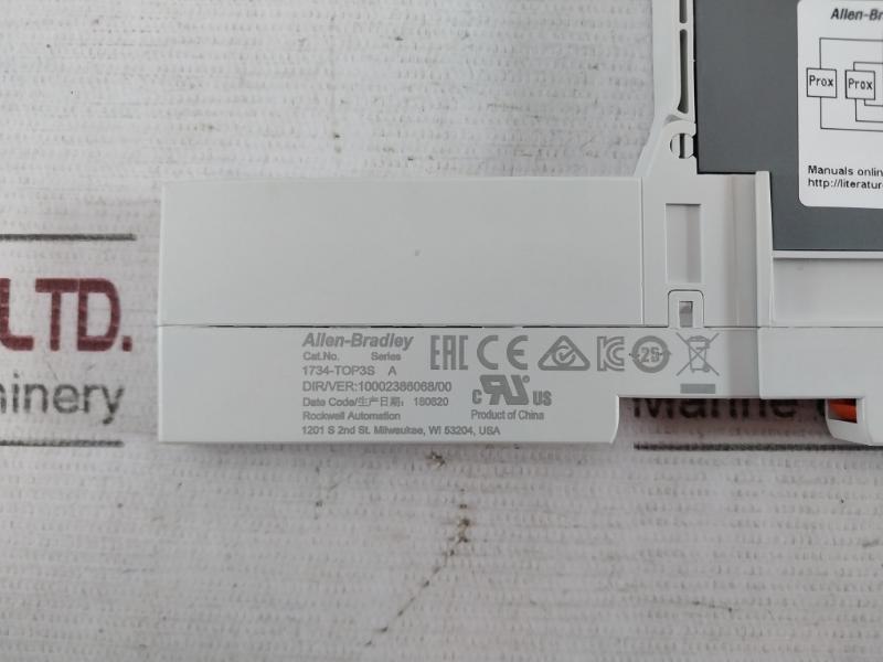 Allen-bradley 1734-ib4 Ser D 24Vdc Sink Input Module 1734-top3S 10002386068/00