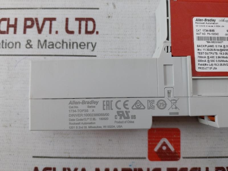 Allen-bradley 1734-ib8S Ser B 24Vdc Safety Sink Input Module Pn-193343 150Va