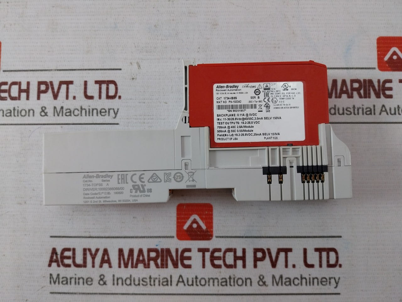 Allen-bradley 1734-ib8S Ser B 24Vdc Safety Sink Input Module Pn-193343 150Va