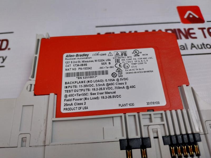 Allen-bradley 1734-ib8s 24vdc Safety Sinking Input Module Devicenet Series B