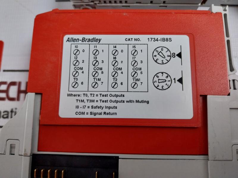 Allen-bradley 1734-ib8s 24vdc Safety Sinking Input Module Devicenet Series B