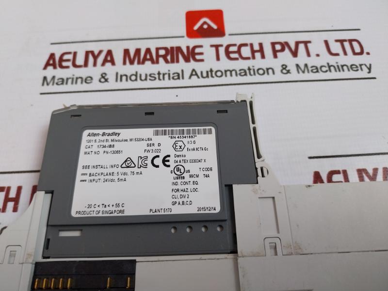 Allen-bradley 1734-ib8s Digital Input Module Pn-130651 24vdc