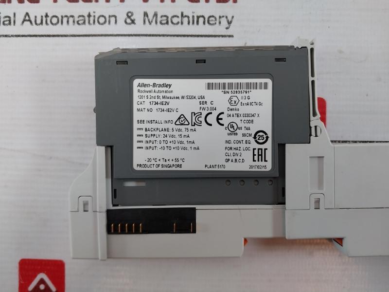 Allen-bradley Ser C 1734-ie2V Analog Voltage Input Rev A01 5V Dc 75 Ma 97334871