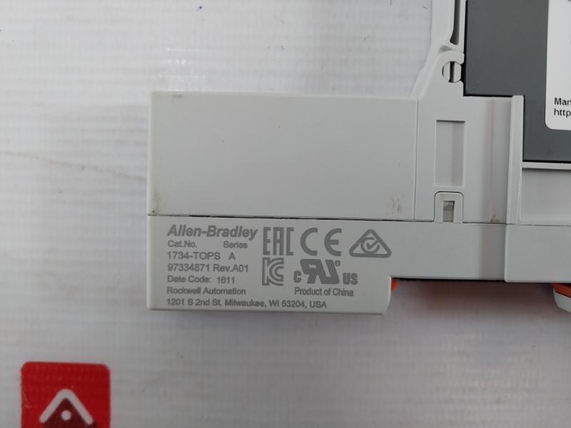 Allen-bradley Ser C 1734-ie2V Analog Voltage Input Rev A01 5V Dc 75 Ma 97334871