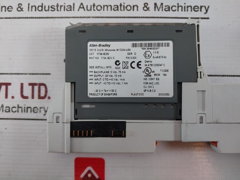 Allen-bradley 1734-ie2V Analog Voltage Input Module 24Vdc 2-channel Ser C