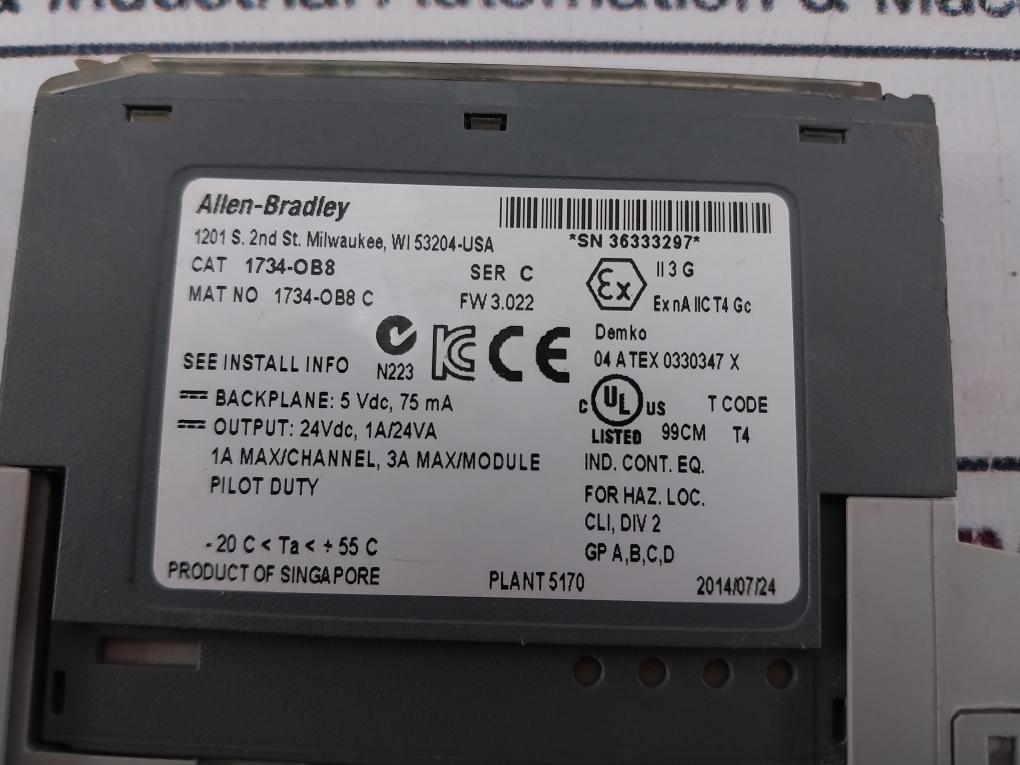 Allen-bradley 1734-ob8 Point Digital Output Module