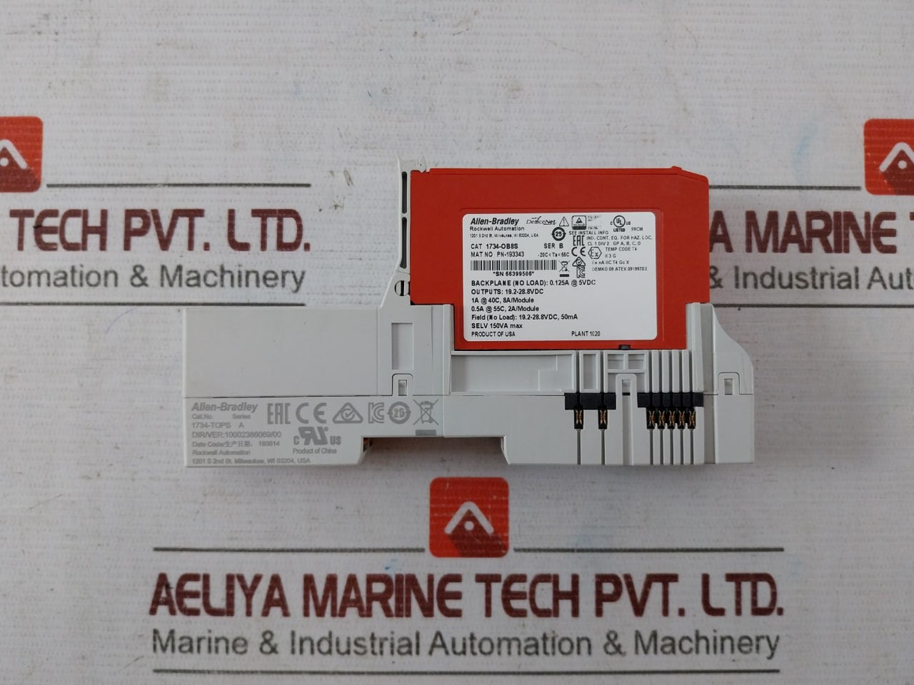 Allen-bradley 1734-ob8S Ser B 24Vdc Safety Source Output Module Pn-193343 150Va