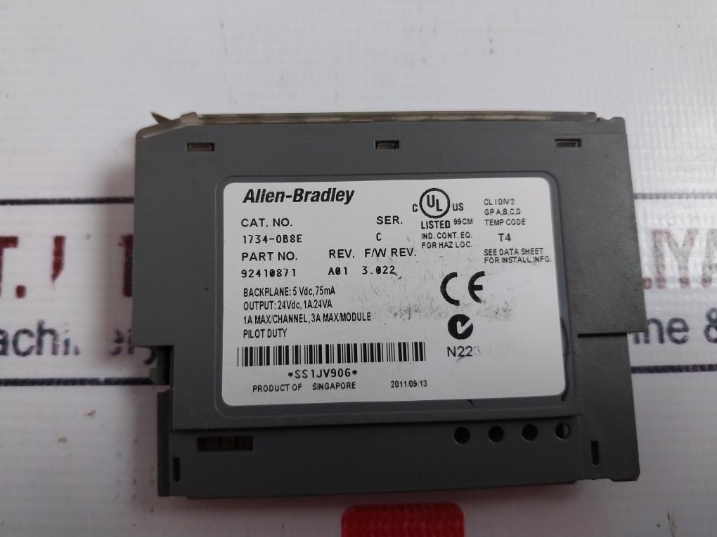 Allen-bradley 1734-ob8e Output Module 92410871 24vdc