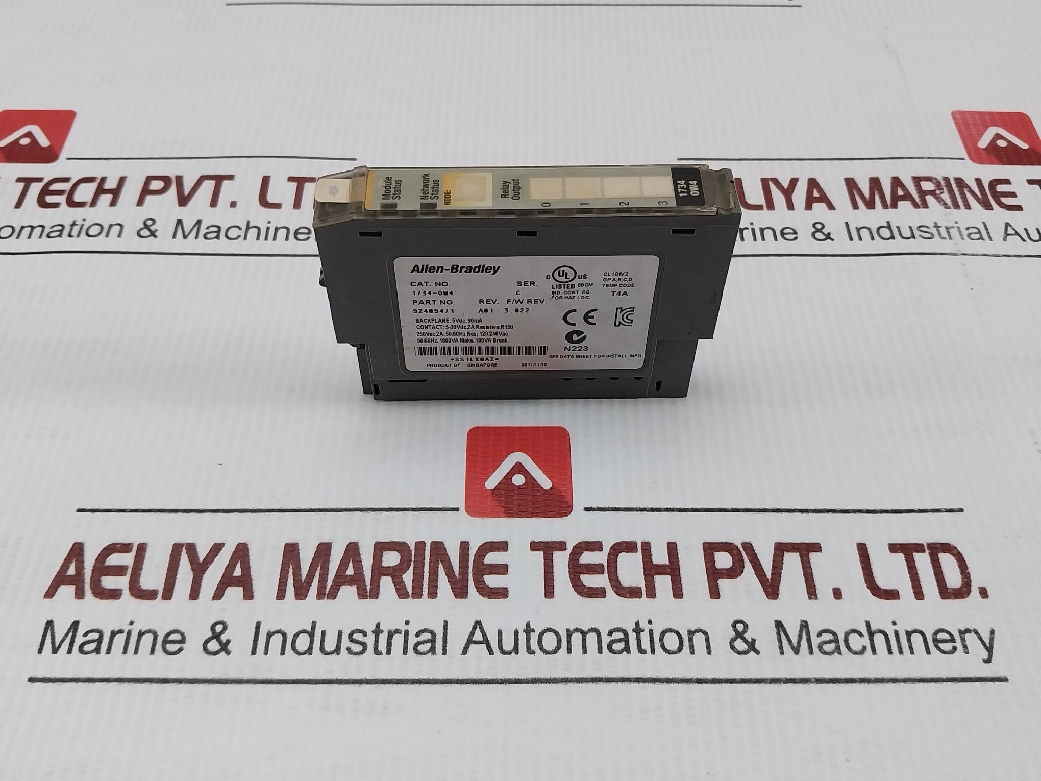 1734-ow4 Relay Output Allen-bradley 250Vac, 2A, 50/60Hz