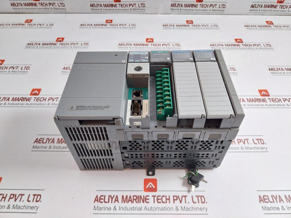 Allen-bradley W/ 1746-p2 Ser C Power Supply 4-slot Rack 1746-a4