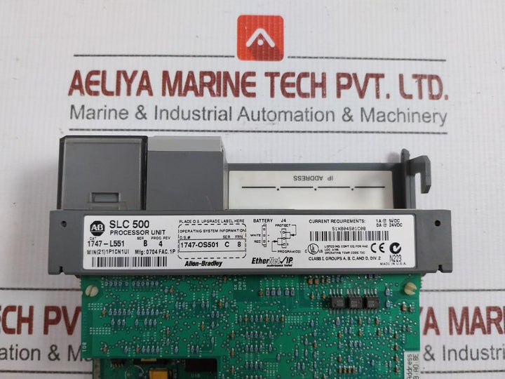 Allen-bradley W/ 1746-p2 Ser C Power Supply 4-slot Rack 1746-a4