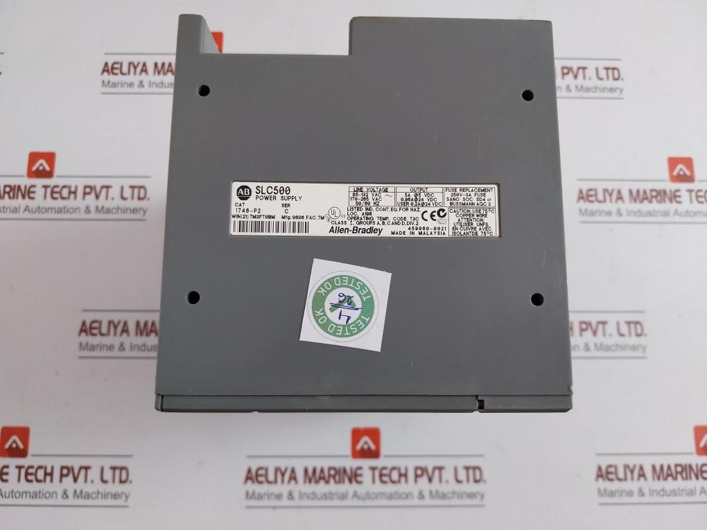Allen-bradley W/ 1746-p2 Ser C Power Supply 4-slot Rack 1746-a4