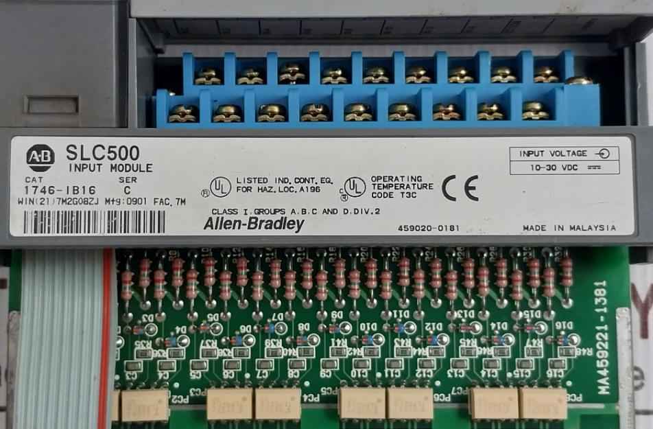 Allen-bradley 1746-ib16 Input Module Series C 10-30 Vdc