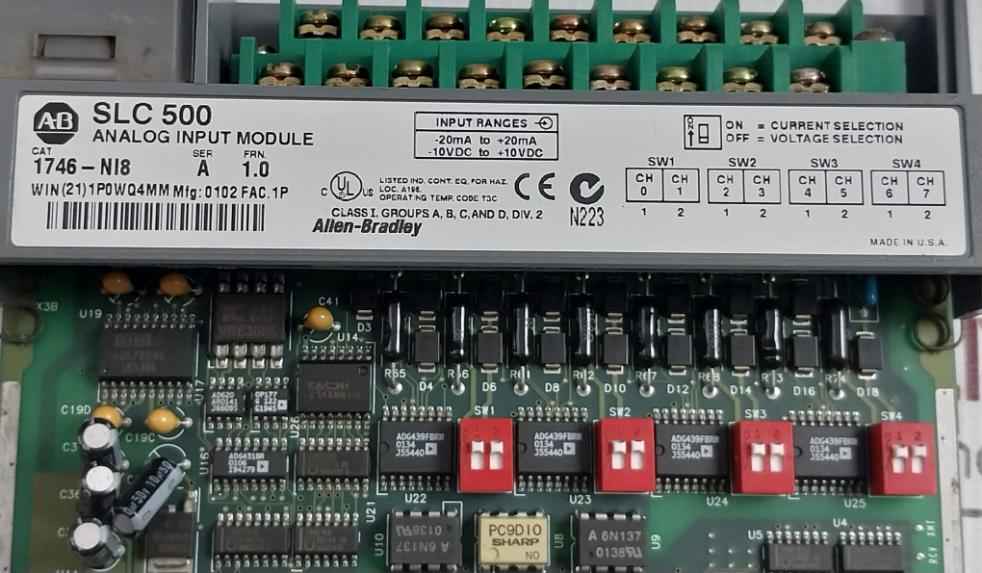 Allen-bradley 1746-ni8 Analog Input Module -20ma To +20ma -10vdc To +10vdc