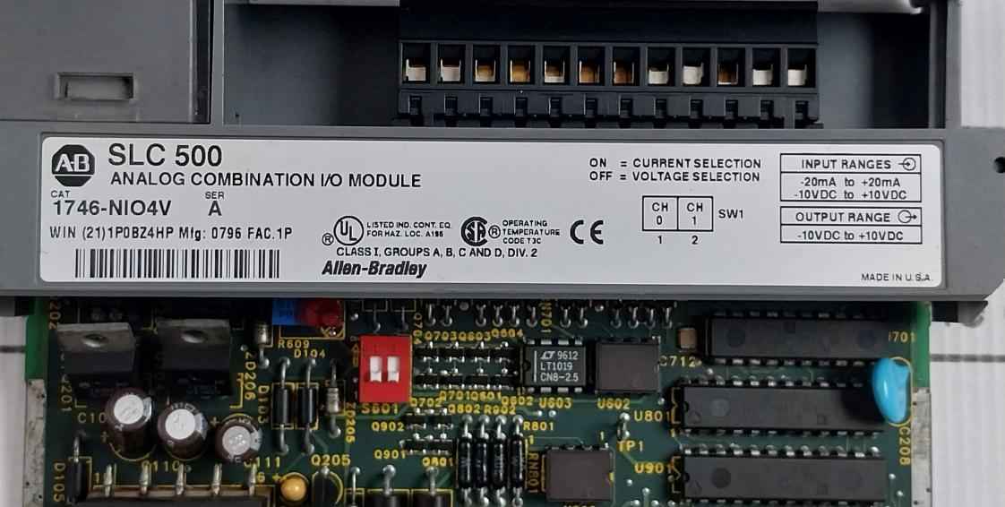 Allen-bradley 1746-nio4v Analog Combination I/o Module -20ma To +20ma