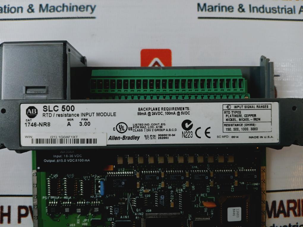 Allen-bradley 1746-nr8 Slc 500 Rtd/Resistance Input Module Ser: A