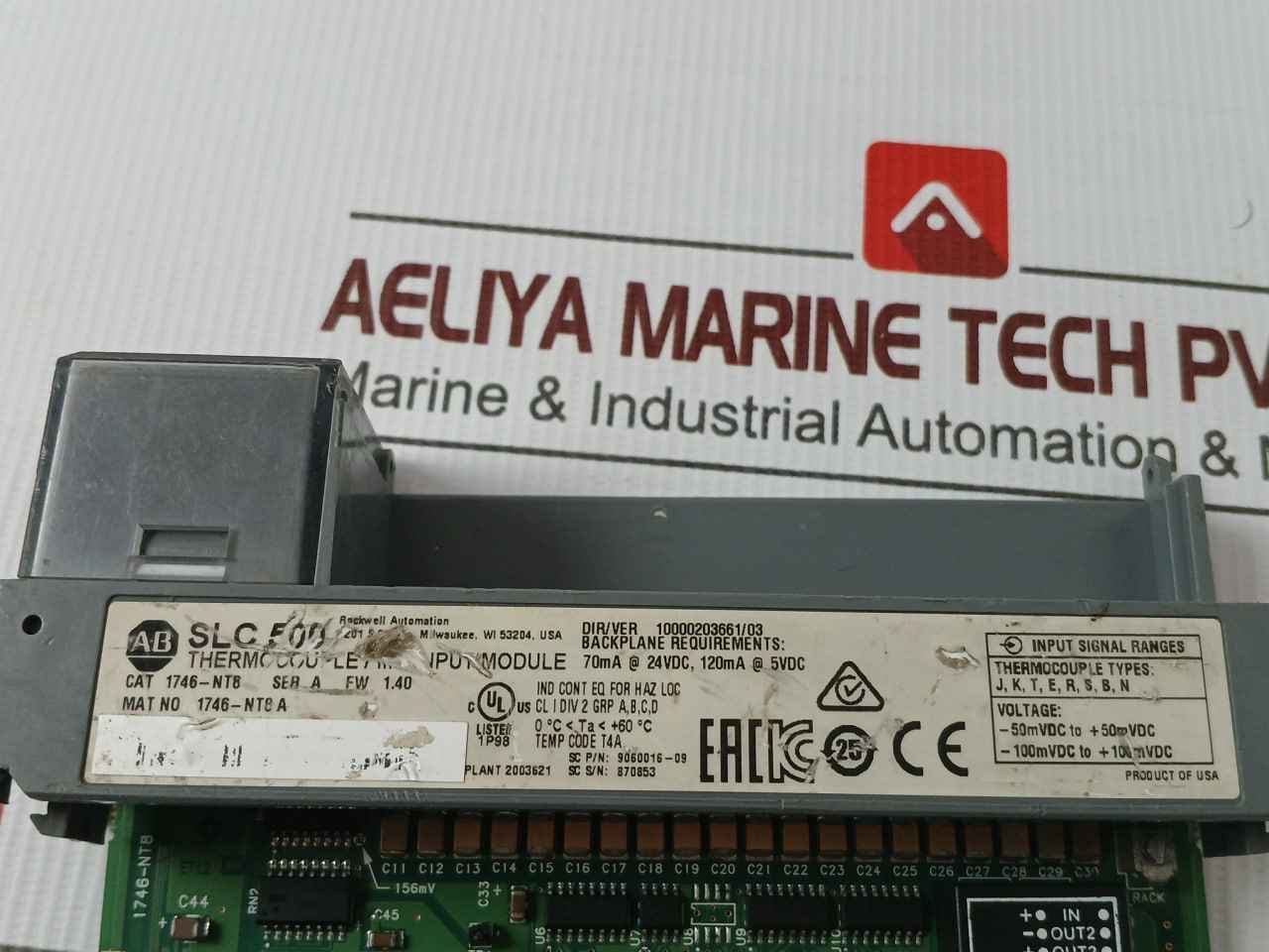 Allen-bradley 1746-nt8 Slc500 Thermocouple/Mv Input Module 1746-nt8