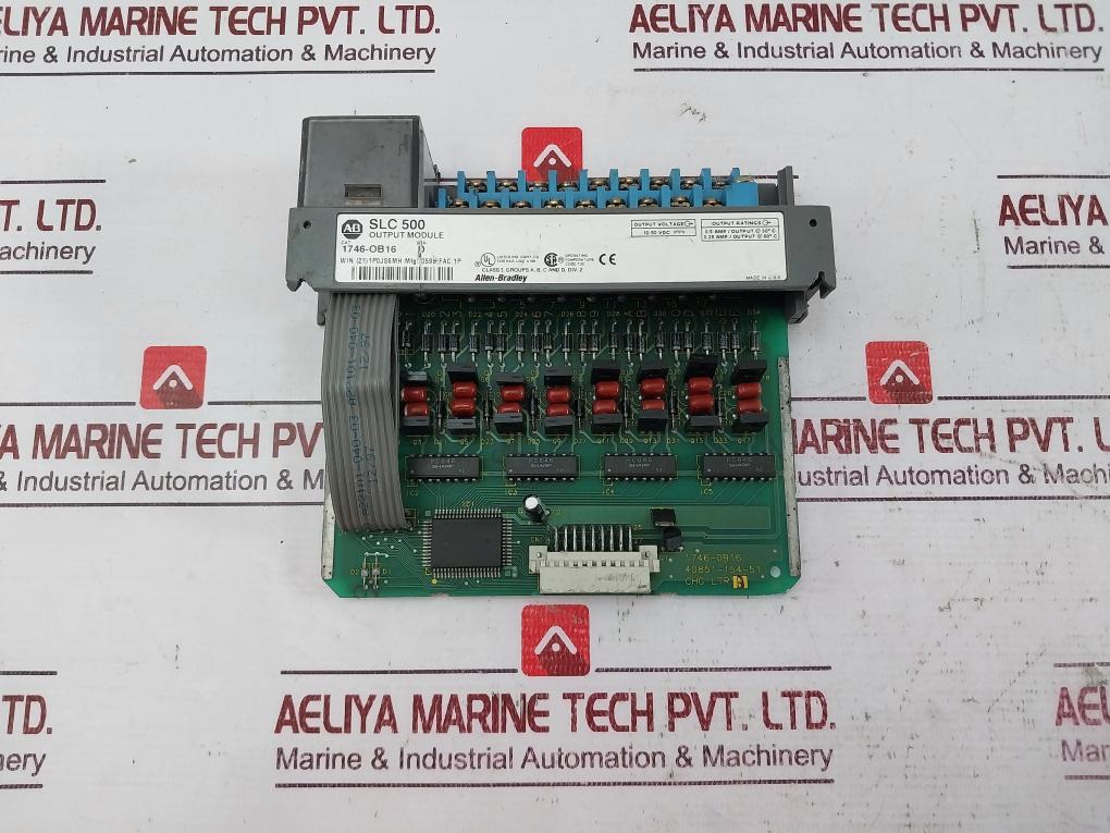 Allen-bradley 1746-ob16 Dc-source Output Module Slc500 Ser: D 10-50 Vdc