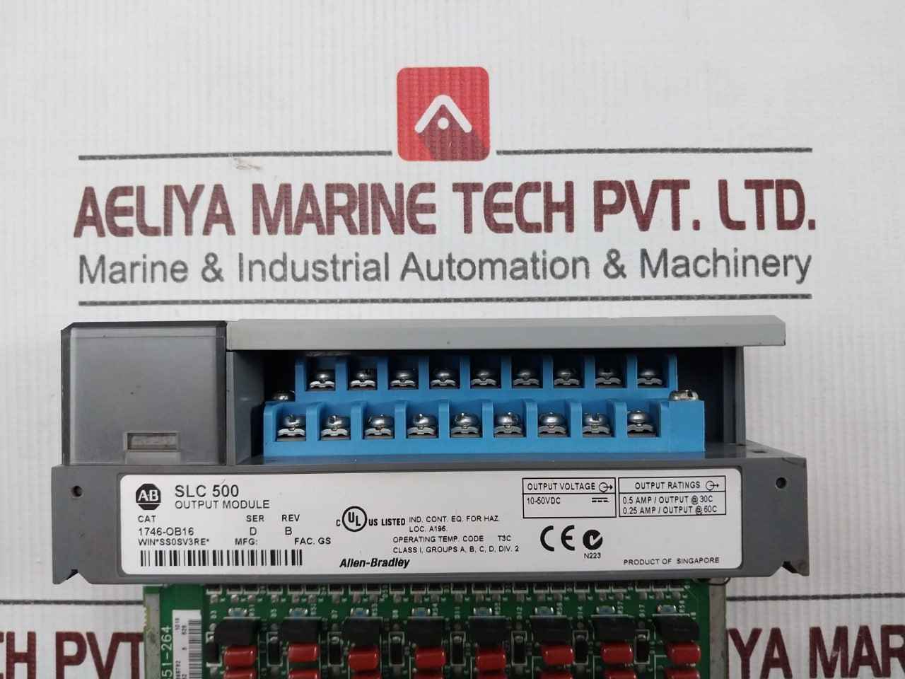 Allen-bradley 1746-ob16 Dc Output Module 10-50v Slc 500