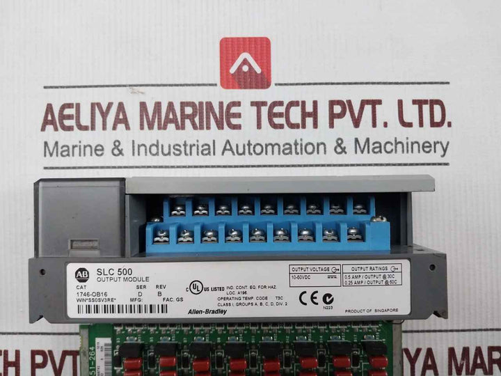 Allen-bradley 1746-ob16 Dc Output Module 10-50v Slc 500