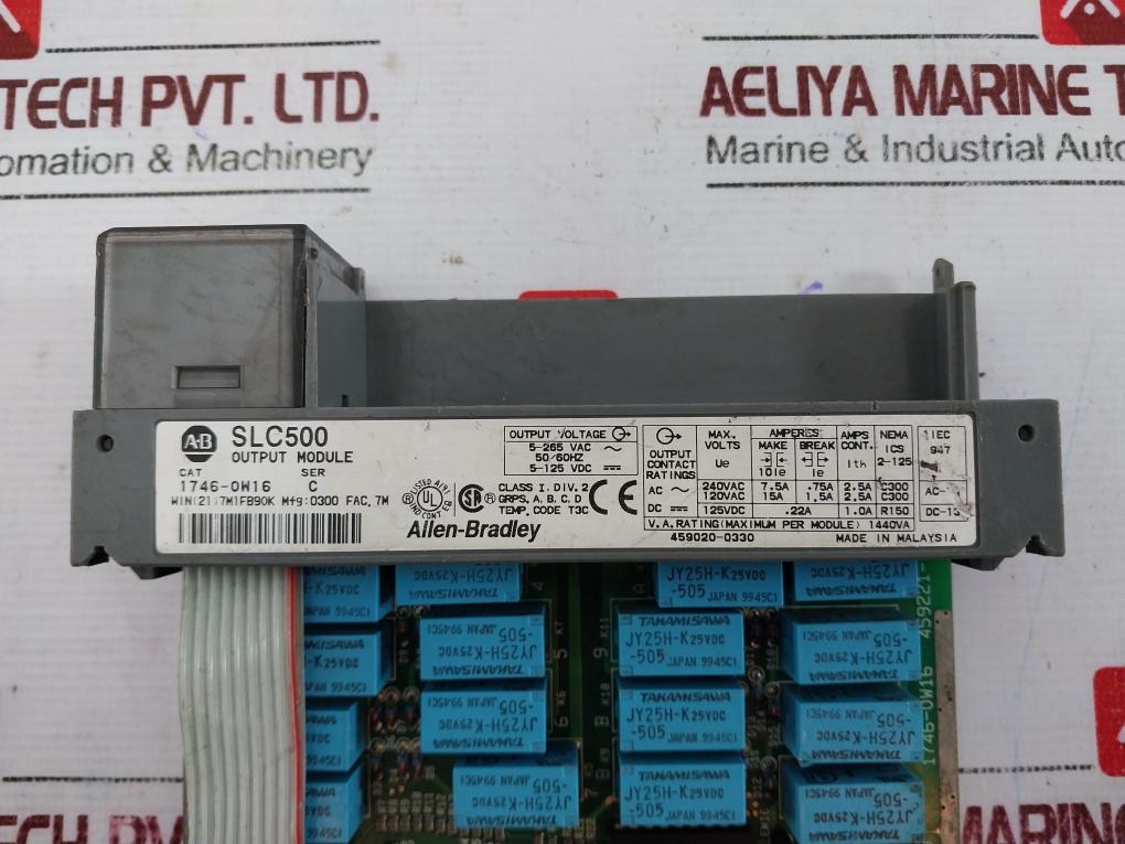 Allen-bradley 1746-ow16 Slc 500 16 Point Digital Output Module Ser C 5-265 Vac