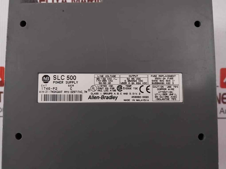 Allen-bradley 1746-p2 Power Supply Unit 170-265vac 0.96a 24vdc 75c
