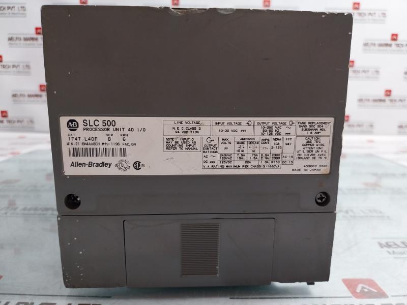 Allen-bradley 1747-l40f Slc 500 Programmable Controller Assembly 10-250 Vac