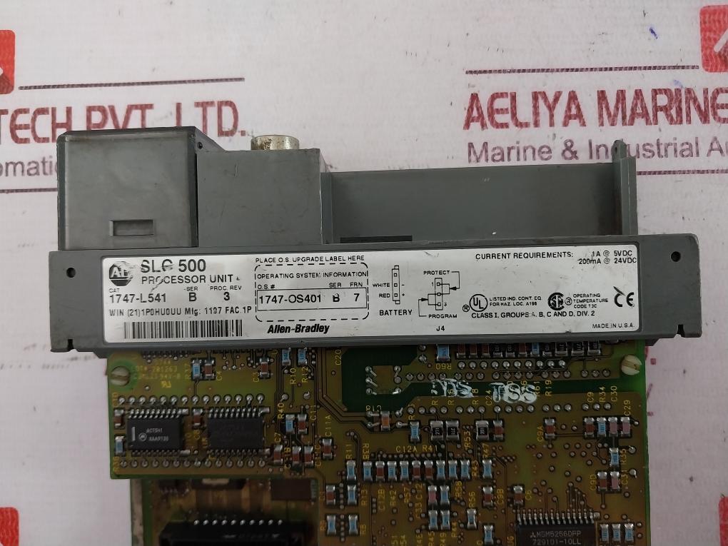 Allen-bradley 1747-l541 Processor Unit Slc 5/04 Cpu Slc 500 Ser:B Proc.Rev:3
