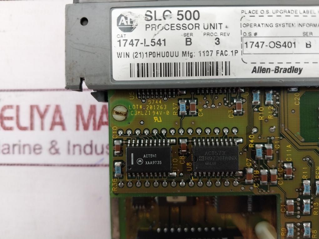 Allen-bradley 1747-l541 Processor Unit Slc 5/04 Cpu Slc 500 Ser:B Proc.Rev:3