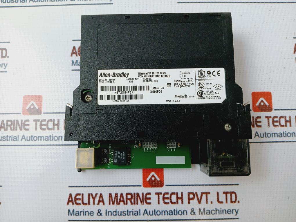 Allen-bradley 1756-enbt Ethernet/Ip Bridge Module 96347280 A01 Ser A