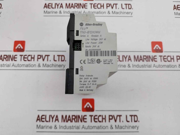 Allen-bradley 1760-ib12X0W6I Control Module 24V Dc 3.5W Awg 22-12