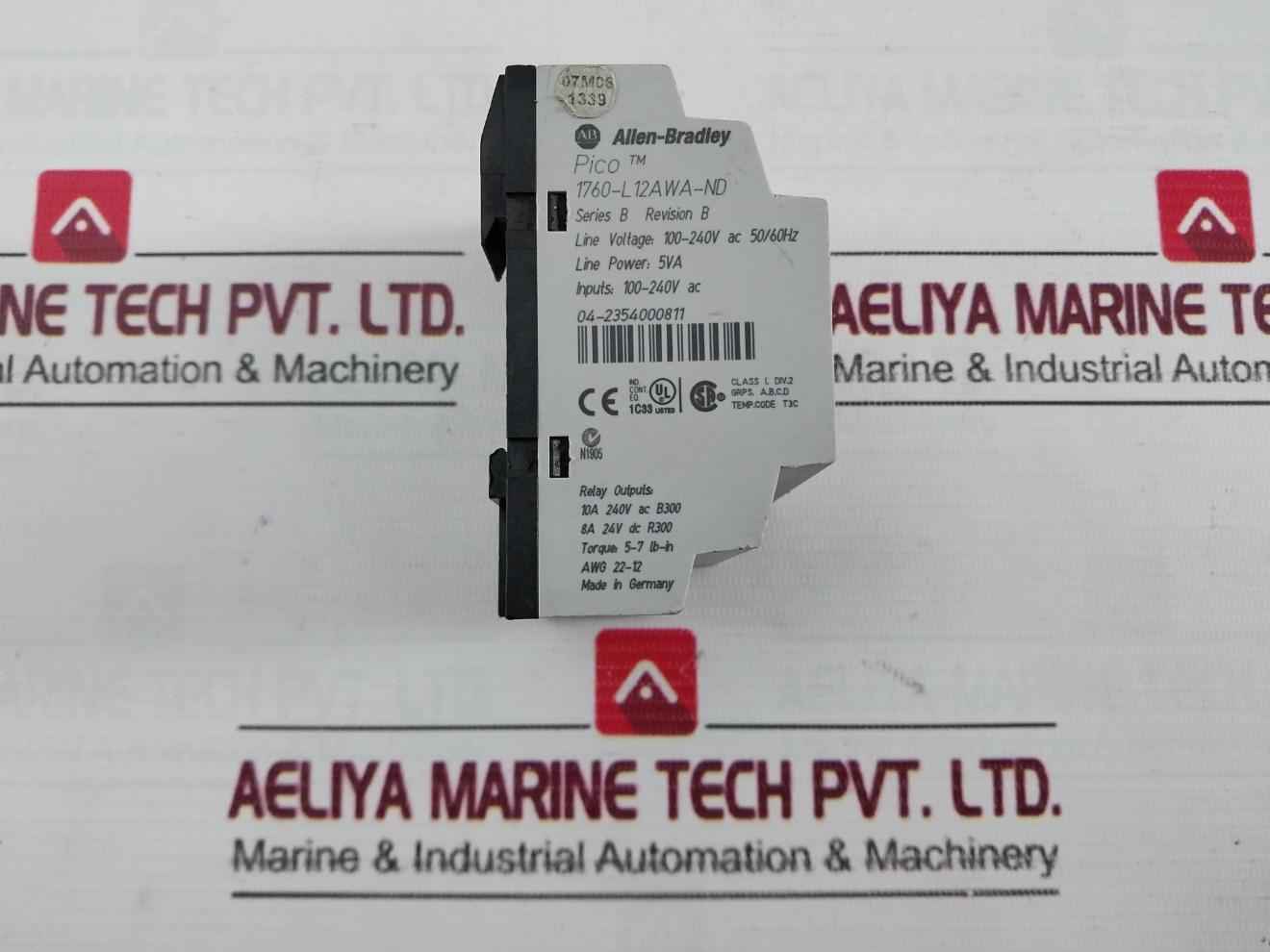 Allen-bradley 1760-l12Awa-nd Programmable Logic Controller 100-240V Ac 50/60Hz