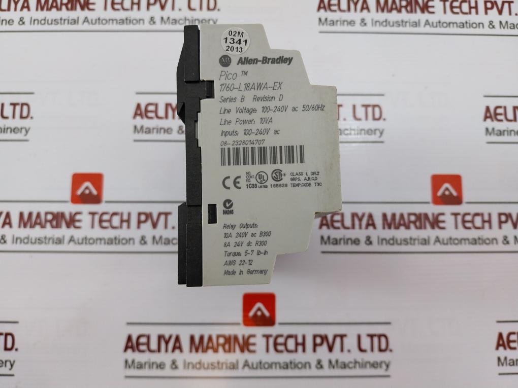 Allen-bradley 1760-l18Awa-ex Programmable Controller Module 100-240V Ac 50/60Hz