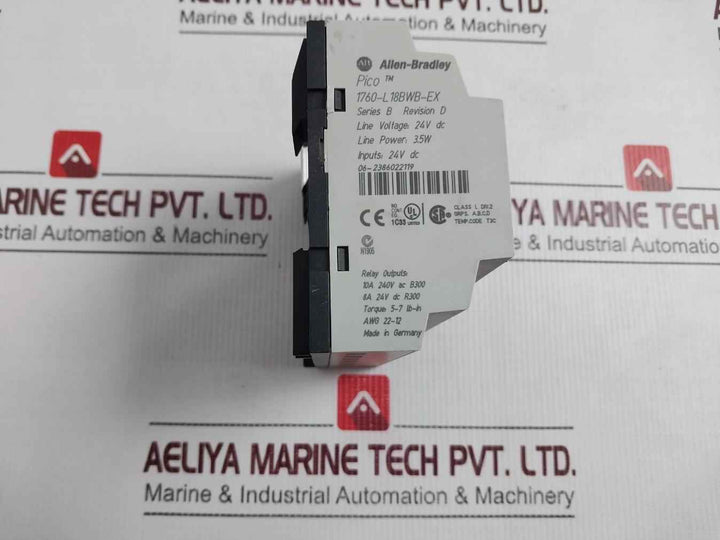 Allen-bradley 1760-l18bwb-ex Pico Dc Controller 10a 240v