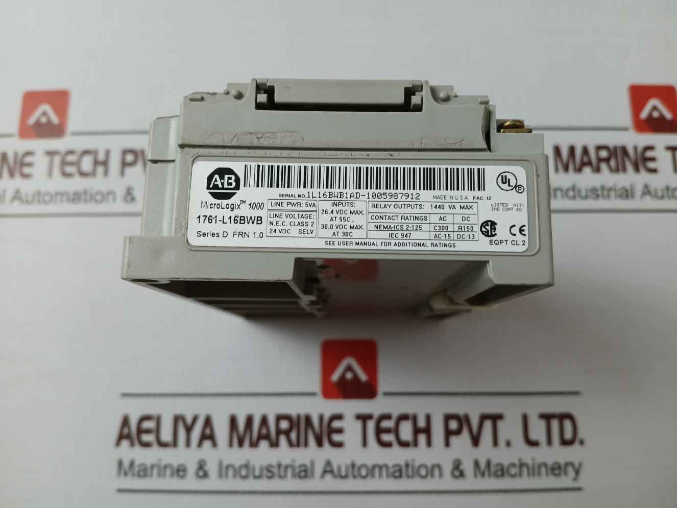 Allen-bradley 1761-l16Bwb Plc Module Micrologix 1000 26.4 Vdc Max