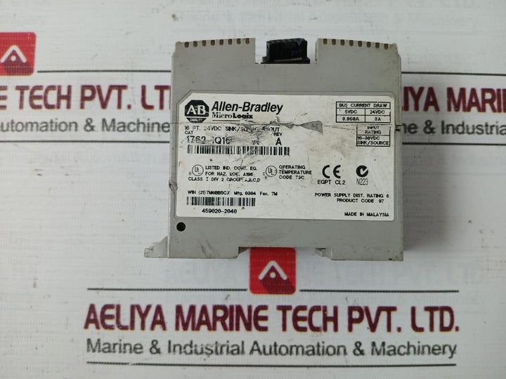 Allen-bradley 1762-iq16 Micrologix Expansion Module Rev A 0.060A