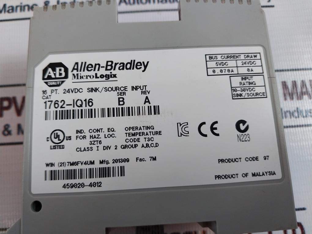Allen-bradley 1762-iq16 MicroLogix Input Module